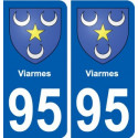 95 Viarmes blason autocollant plaque stickers ville