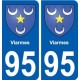 95 Viarmes blason autocollant plaque stickers ville