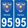 95 Viarmes blason autocollant plaque stickers ville