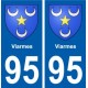95 Viarmes blason autocollant plaque stickers ville