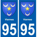 95 Viarmes blason autocollant plaque stickers ville