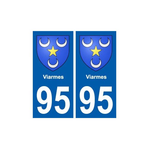 95 Viarmes blason autocollant plaque stickers ville
