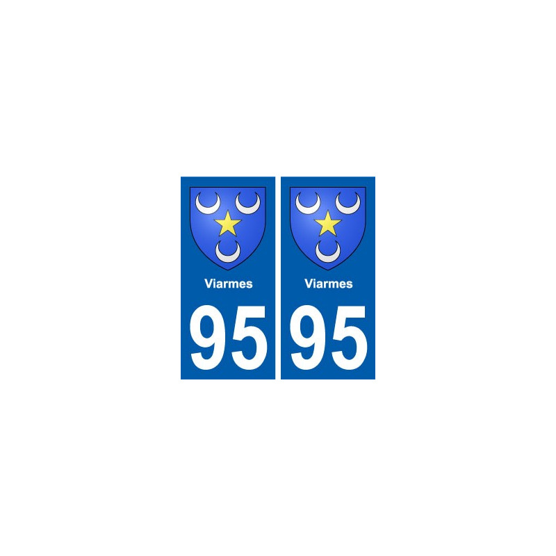 95 Viarmes blason autocollant plaque stickers ville