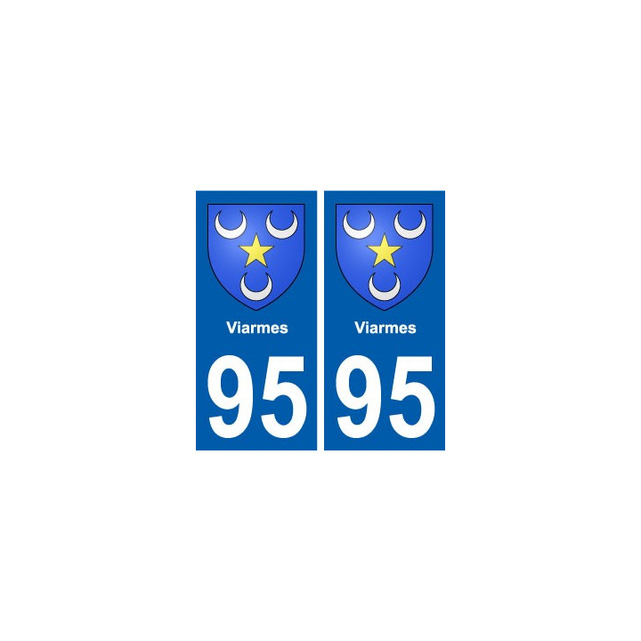 95 Viarmes blason autocollant plaque stickers ville