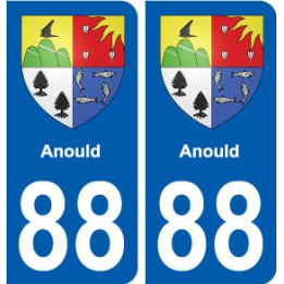 88 Anould blason autocollant plaque stickers ville