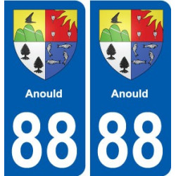 88 Anould blason autocollant plaque stickers ville
