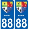 88 Anould blason autocollant plaque stickers ville