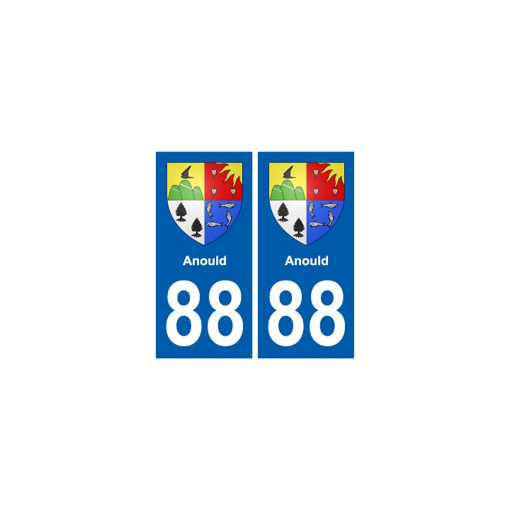 88 Anould blason autocollant plaque stickers ville