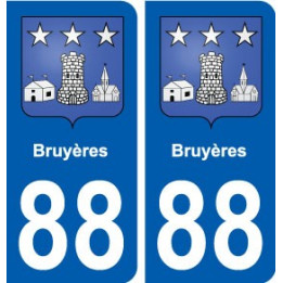 88 Bruyères blason autocollant plaque stickers ville