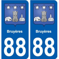 88 Bruyères blason autocollant plaque stickers ville