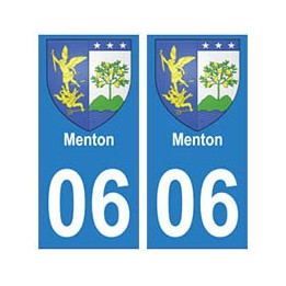 06 Menton autocollant plaque