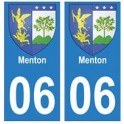 06 Menton autocollant plaque