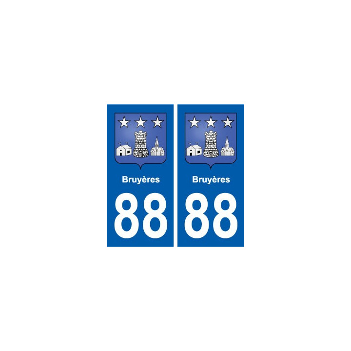 88 Bruyères blason autocollant plaque stickers ville
