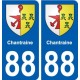 88 Chantraine blason autocollant plaque stickers ville