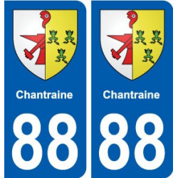 88 Chantraine blason autocollant plaque stickers ville