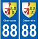 88 Chantraine blason autocollant plaque stickers ville
