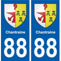 88 Chantraine blason autocollant plaque stickers ville