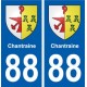 88 Chantraine blason autocollant plaque stickers ville