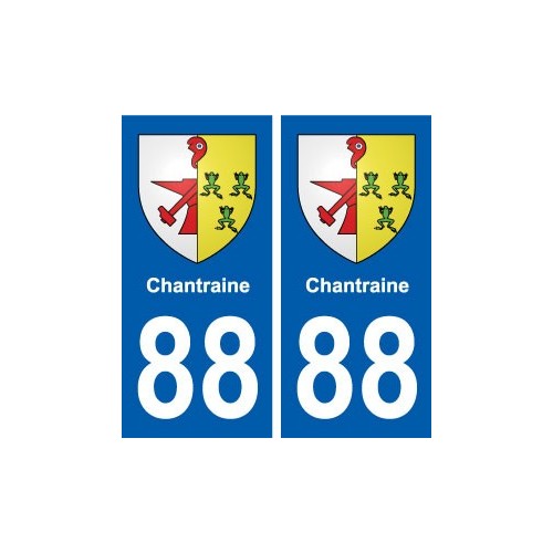 88 Chantraine blason autocollant plaque stickers ville