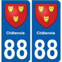 88 Châtenois blason autocollant plaque stickers ville
