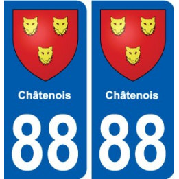 88 Châtenois blason autocollant plaque stickers ville