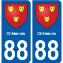 88 Châtenois blason autocollant plaque stickers ville