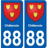 88 Châtenois blason autocollant plaque stickers ville