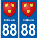 88 Châtenois blason autocollant plaque stickers ville