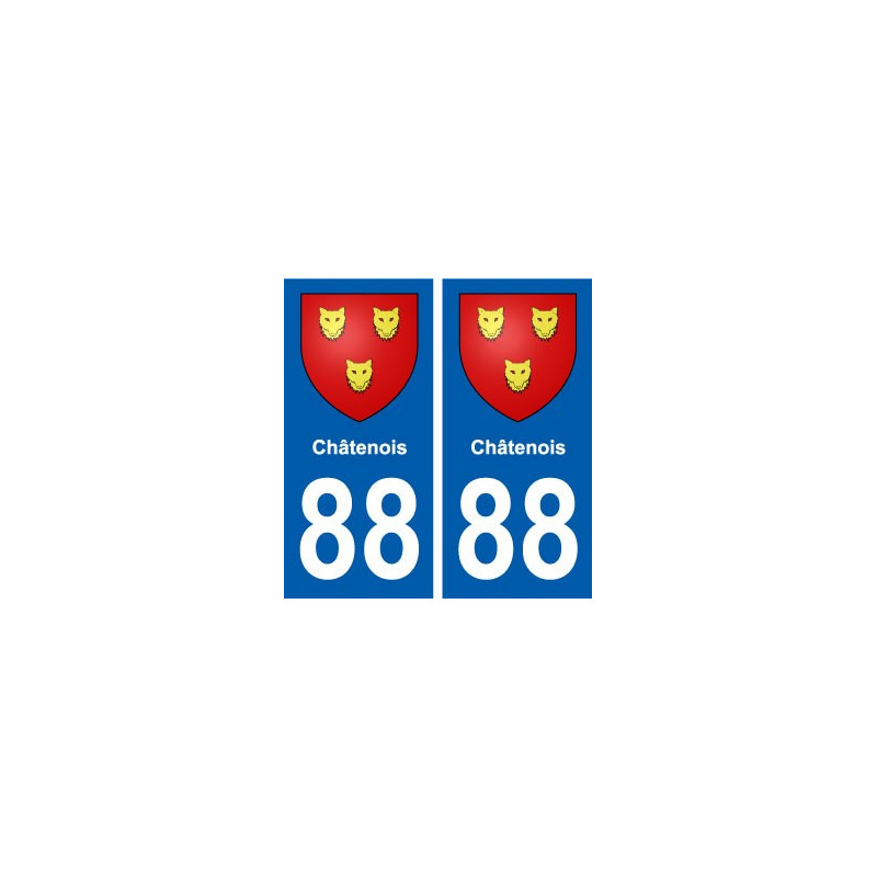88 Châtenois blason autocollant plaque stickers ville