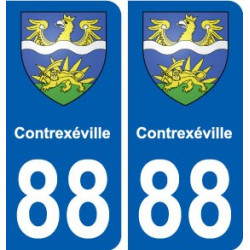 88 Contrexéville blason autocollant plaque stickers ville