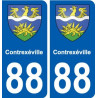 88 Contrexéville blason autocollant plaque stickers ville
