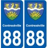 88 Contrexéville blason autocollant plaque stickers ville