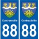 88 Contrexéville blason autocollant plaque stickers ville