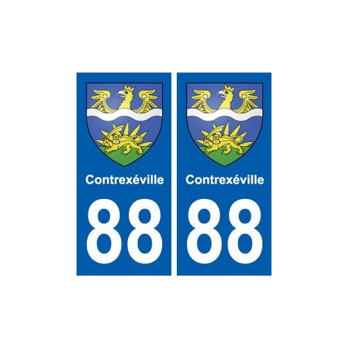 88 Contrexéville blason autocollant plaque stickers ville