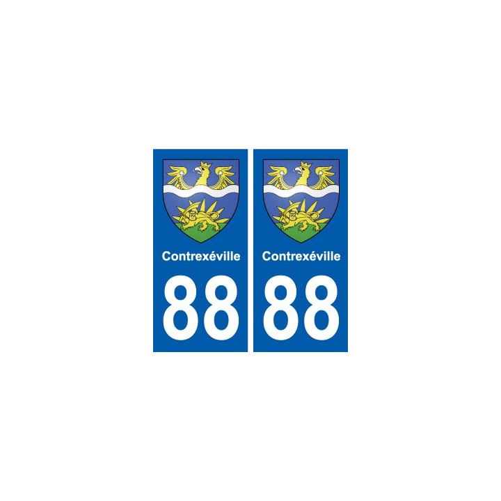 88 Contrexéville blason autocollant plaque stickers ville