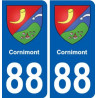 88 Cornimont blason autocollant plaque stickers ville