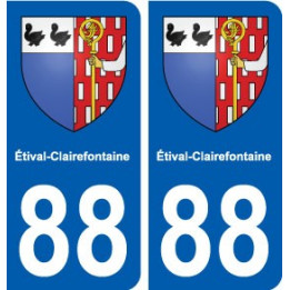 88 Étival-Clairefontaine blason autocollant plaque stickers ville