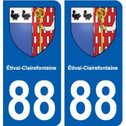 88 Étival-Clairefontaine blason autocollant plaque stickers ville