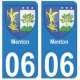 06 Menton autocollant plaque