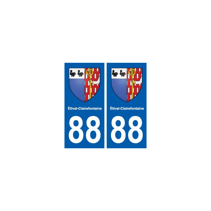 88 Étival-Clairefontaine blason autocollant plaque stickers ville