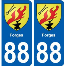 88 Forges blason autocollant plaque stickers ville
