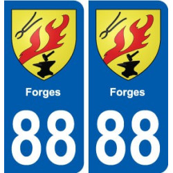88 Forges blason autocollant plaque stickers ville