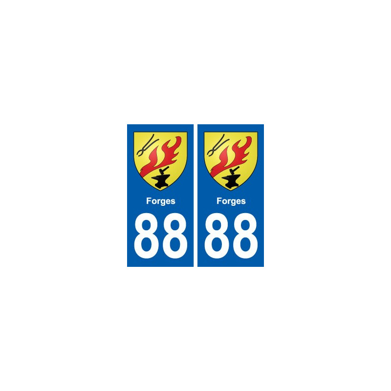 88 Forges blason autocollant plaque stickers ville