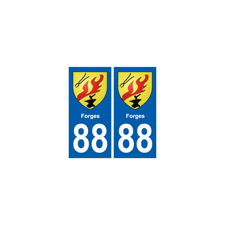88 Forges blason autocollant plaque stickers ville