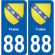 88 Fraize blason autocollant plaque stickers ville
