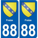 88 Fraize blason autocollant plaque stickers ville