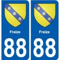 88 Fraize blason autocollant plaque stickers ville