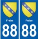 88 Fraize blason autocollant plaque stickers ville