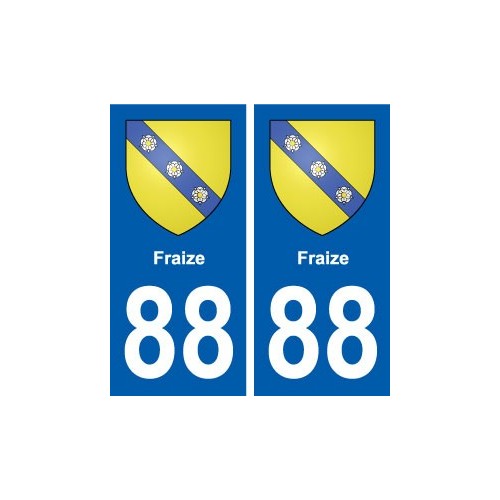 88 Fraize blason autocollant plaque stickers ville