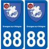 88 Granges-sur-Vologne blason autocollant plaque stickers ville